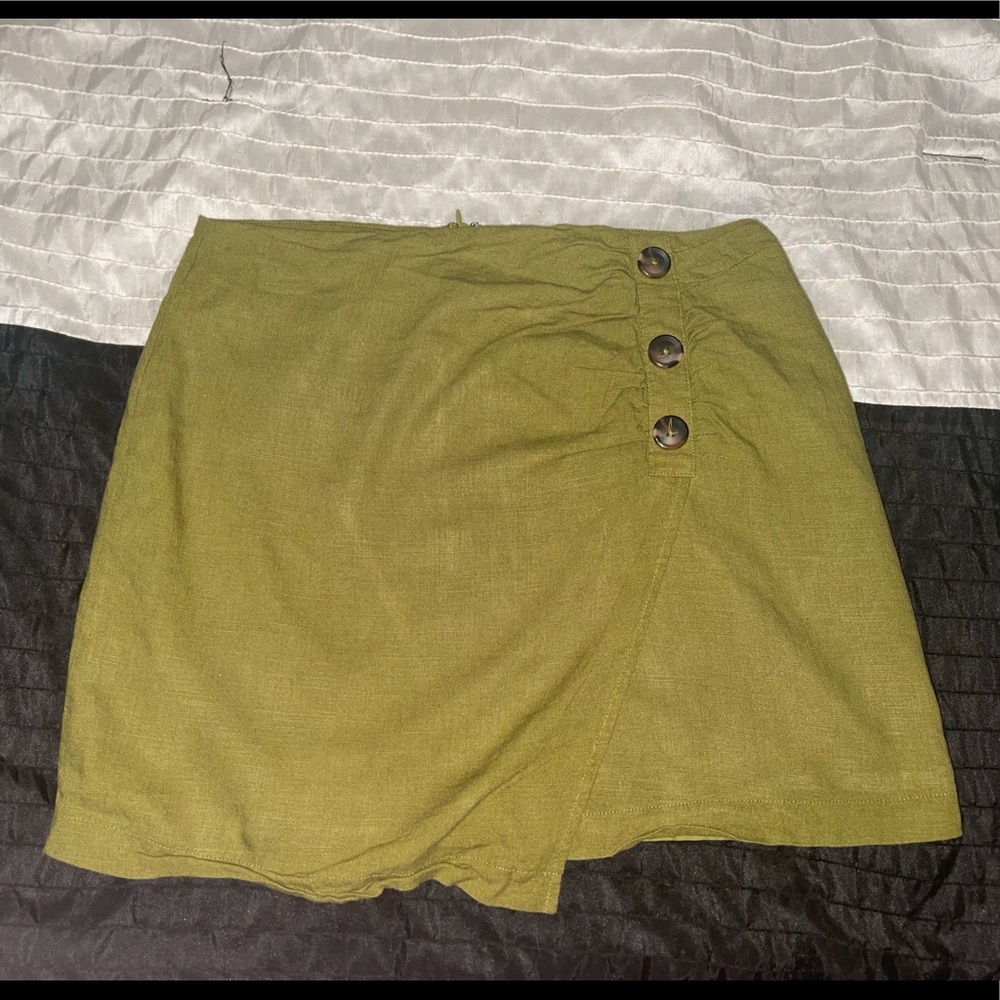 Olive Green Mini Skirt